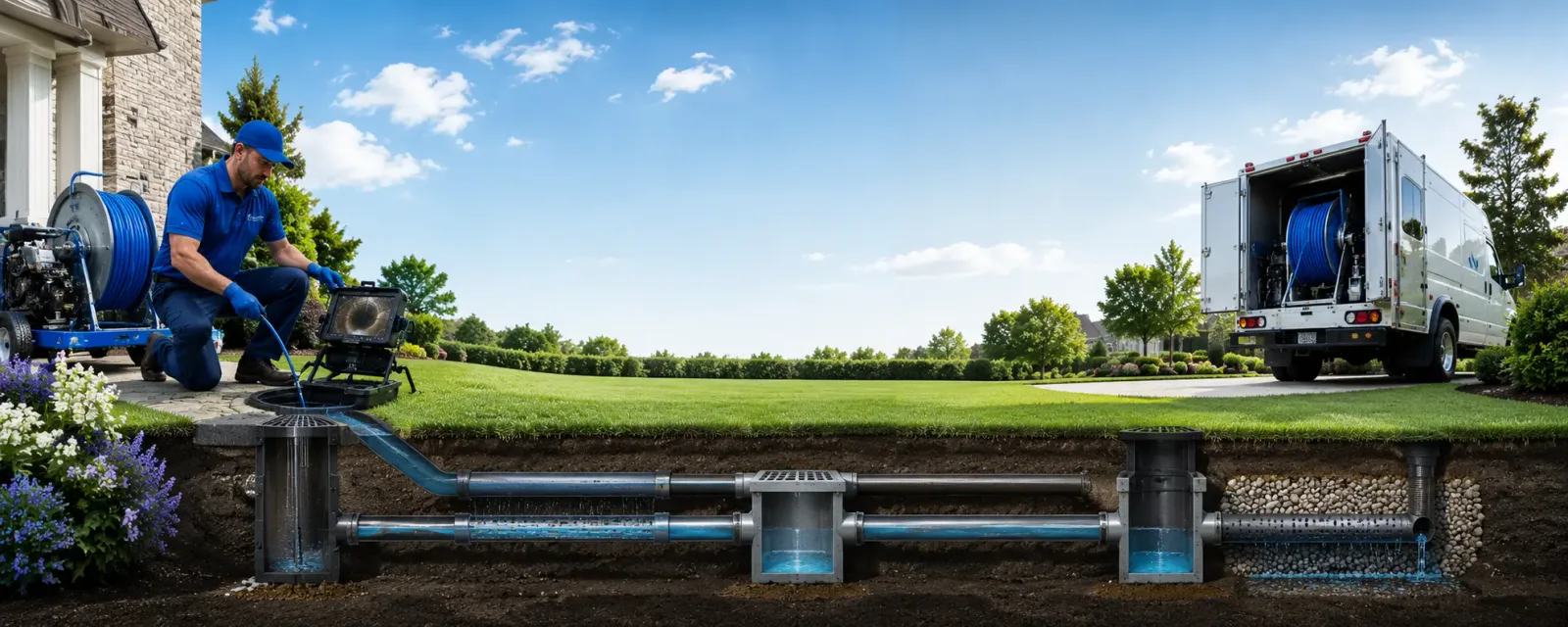 Outdoor drain cleaning information for Belle Mead, NJ